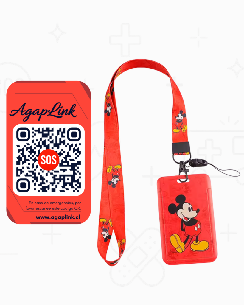 Lanyard Mickey Rojo
